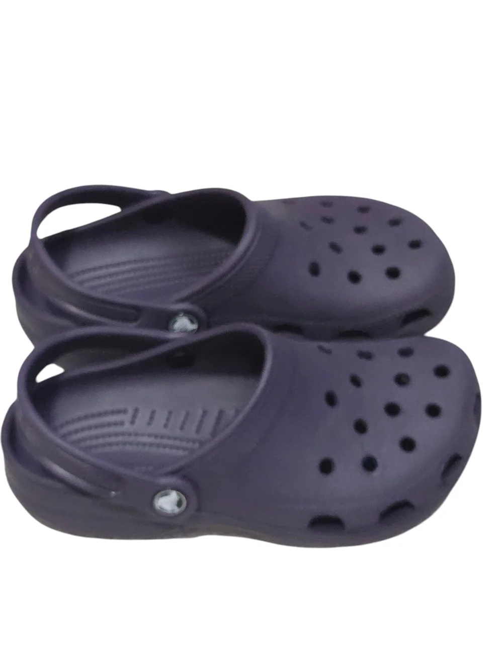 CROCS Kids Classic Clogs Dark Purple Youth Size 3 (J3) Like New